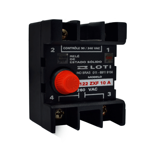 Relé de Estado Sólido Trifásico LOTI 122ZXF com fusível incorporado