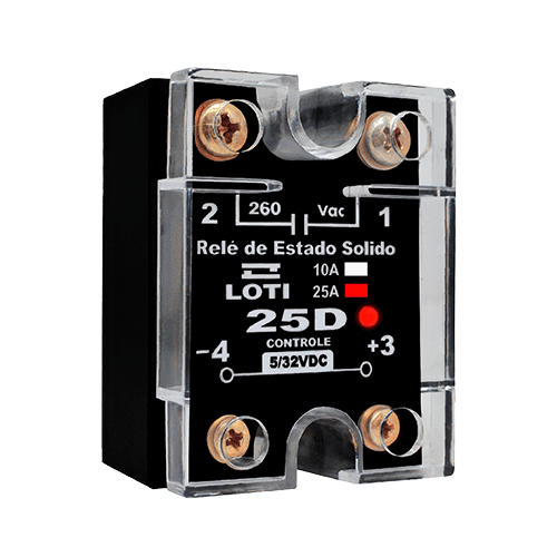 Relé de Estado Sólido LOTI 25D monofásico DC/AC
