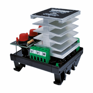 Relé de estado sólido trifásico LOTI T300F com fusível incorporado para proteção de cargas industriais